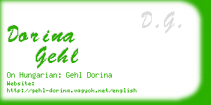 dorina gehl business card